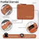 Portfel damski skórzany mały koniakowy w orientacji poziomej z RFID Paolo Peruzzi KV-04-CG