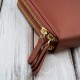 Women's small leather shoulder clutch handbag cognac Paolo Peruzzi KV-02-CG