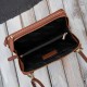 Women's small leather shoulder clutch handbag cognac Paolo Peruzzi KV-02-CG
