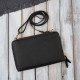 Women's small leather shoulder clutch handbag black Paolo Peruzzi KV-02-BLZ
