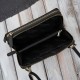 Women's small leather shoulder clutch handbag black Paolo Peruzzi KV-02-BLZ