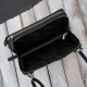 Women's small leather shoulder clutch handbag black Paolo Peruzzi KV-02-BLZ