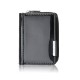 Women's mini leather wallet black patent leather SP-18-BL