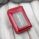 Portfel damski skórzany mini czerwony skóra naturalna lakierowana SP-18-RD