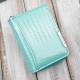Portfel damski skórzany mini miętowy skóra naturalna lakierowana croco SP-18-CMN