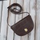 Women's leather small compact clutch bag brown Paolo Peruzzi KV-01-BR