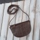 Women's leather small compact clutch bag brown Paolo Peruzzi KV-01-BR