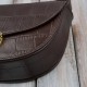 Women's leather small compact clutch bag brown Paolo Peruzzi KV-01-BR