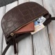 Women's leather small compact clutch bag brown Paolo Peruzzi KV-01-BR