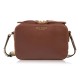 Women's leather shoulder bag postbag fashionable brown Paolo Peruzzi KV-03-BR