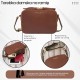 Women's leather shoulder bag postbag fashionable brown Paolo Peruzzi KV-03-BR