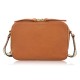 Women's leather shoulder bag postbag fashionable cognac Paolo Peruzzi KV-03-CG