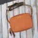 Women's leather shoulder bag postbag fashionable cognac Paolo Peruzzi KV-03-CG