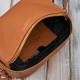 Women's leather shoulder bag postbag fashionable cognac Paolo Peruzzi KV-03-CG