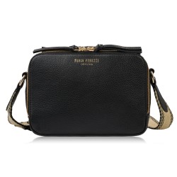 Geantă din piele pentru femei cu curea de umăr la modă negru Paolo Peruzzi KV-03-BL