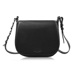 Geantă poștală pentru femei din piele naturală neagră la modă Paolo Peruzzi KV-06-BL