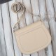 Women's full grain leather letter carrier bag fashionable beige Paolo Peruzzi KV-06-BG