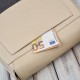 Women's full grain leather letter carrier bag fashionable beige Paolo Peruzzi KV-06-BG