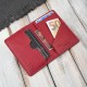 Pouzdro na karty červené kožené elegantní RFID Paolo Peruzzi KV-05-RD