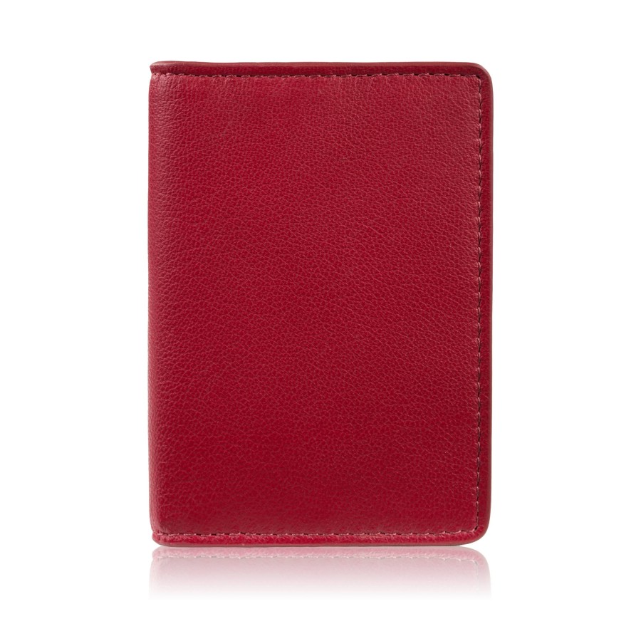 Card case red leather elegant RFID Paolo Peruzzi KV-05-RD