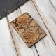 Card case natural leather with snake print elegant RFID Paolo Peruzzi KV-05-PT