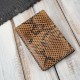 Card case natural leather with snake print elegant RFID Paolo Peruzzi KV-05-PT