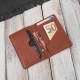 Koňakové kožené elegantní pouzdro na karty RFID Paolo Peruzzi KV-05-CG