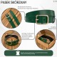 Women's leather belt 90 cm for pants narrow green with gold buckle Paolo Peruzzi PG-11-GZ-90