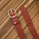 Pasek damski skórzany 110 cm do spodni brązowy licowy ze złotą klamrą PG-15-TCZ-110