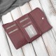 Portfel damski skórzany lakierowany z tłoczeniem croco burgundowy SP-24-CBGD
