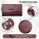 Portfel damski skórzany lakierowany z tłoczeniem croco burgundowy SP-24-CBGD