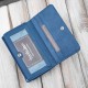 Portfel damski skórzany lakierowany z tłoczeniem croco niebieski SP-24-CDB