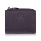 Women's leather wallet small purple in horizontal orientation with RFID Paolo Peruzzi SL-06-VI