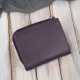 Women's leather wallet small purple in horizontal orientation with RFID Paolo Peruzzi SL-06-VI