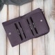 Women's leather wallet small purple in horizontal orientation with RFID Paolo Peruzzi SL-06-VI