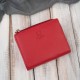 Women's leather wallet small red in horizontal orientation with RFID Paolo Peruzzi SL-06-RD