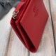 Women's leather wallet small red in horizontal orientation with RFID Paolo Peruzzi SL-06-RD
