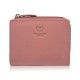 Women's leather wallet small pink pastel horizontal orientation with RFID Paolo Peruzzi SL-06-PI