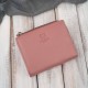 Women's leather wallet small pink pastel horizontal orientation with RFID Paolo Peruzzi SL-06-PI