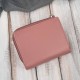 Women's leather wallet small pink pastel horizontal orientation with RFID Paolo Peruzzi SL-06-PI