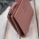 Women's leather wallet small pink pastel horizontal orientation with RFID Paolo Peruzzi SL-06-PI