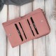 Women's leather wallet small pink pastel horizontal orientation with RFID Paolo Peruzzi SL-06-PI