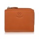 Women's leather wallet small orange in horizontal orientation with RFID Paolo Peruzzi SL-06-OR
