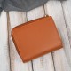 Women's leather wallet small orange in horizontal orientation with RFID Paolo Peruzzi SL-06-OR