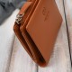 Women's leather wallet small orange in horizontal orientation with RFID Paolo Peruzzi SL-06-OR