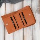 Women's leather wallet small orange in horizontal orientation with RFID Paolo Peruzzi SL-06-OR
