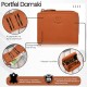 Women's leather wallet small orange in horizontal orientation with RFID Paolo Peruzzi SL-06-OR