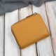 Women's small leather wallet in mustard color horizontal with RFID Paolo Peruzzi SL-06-MNG