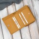 Women's small leather wallet in mustard color horizontal with RFID Paolo Peruzzi SL-06-MNG