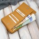 Women's small leather wallet in mustard color horizontal with RFID Paolo Peruzzi SL-06-MNG